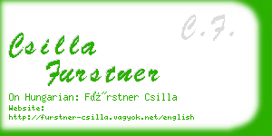 csilla furstner business card